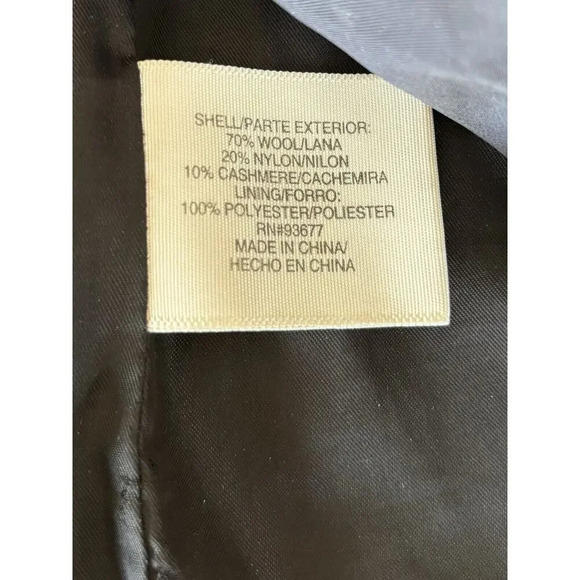 St. Johns Bay Size S Wool Cashmere Mid Length Pea Coat Double Breasted Winter - Picture 11 of 11